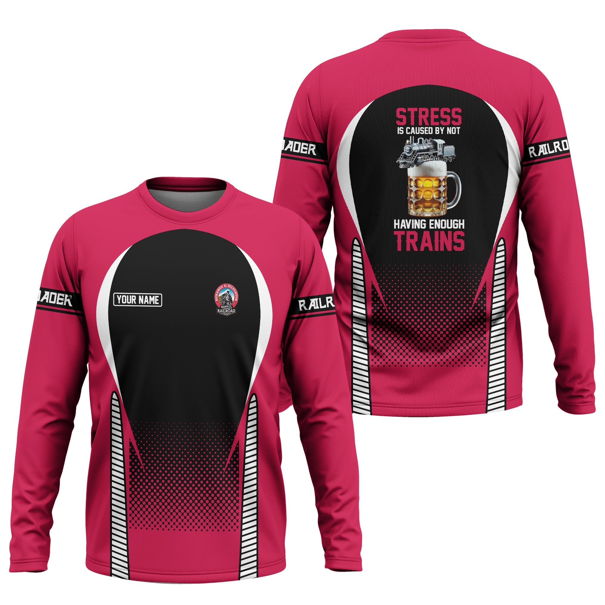 Railspirit Personalized Durango And Silverton Narrow Gauge Railroad Long Sleeve Shirt Train Long Sleeve Shirt Gift Idea For Train Lover