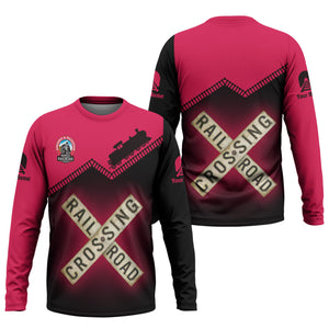 Railspirit Personalized Durango And Silverton Narrow Gauge Railroad Long Sleeve Shirt Railroad Crossing Printed Train Track Shirt