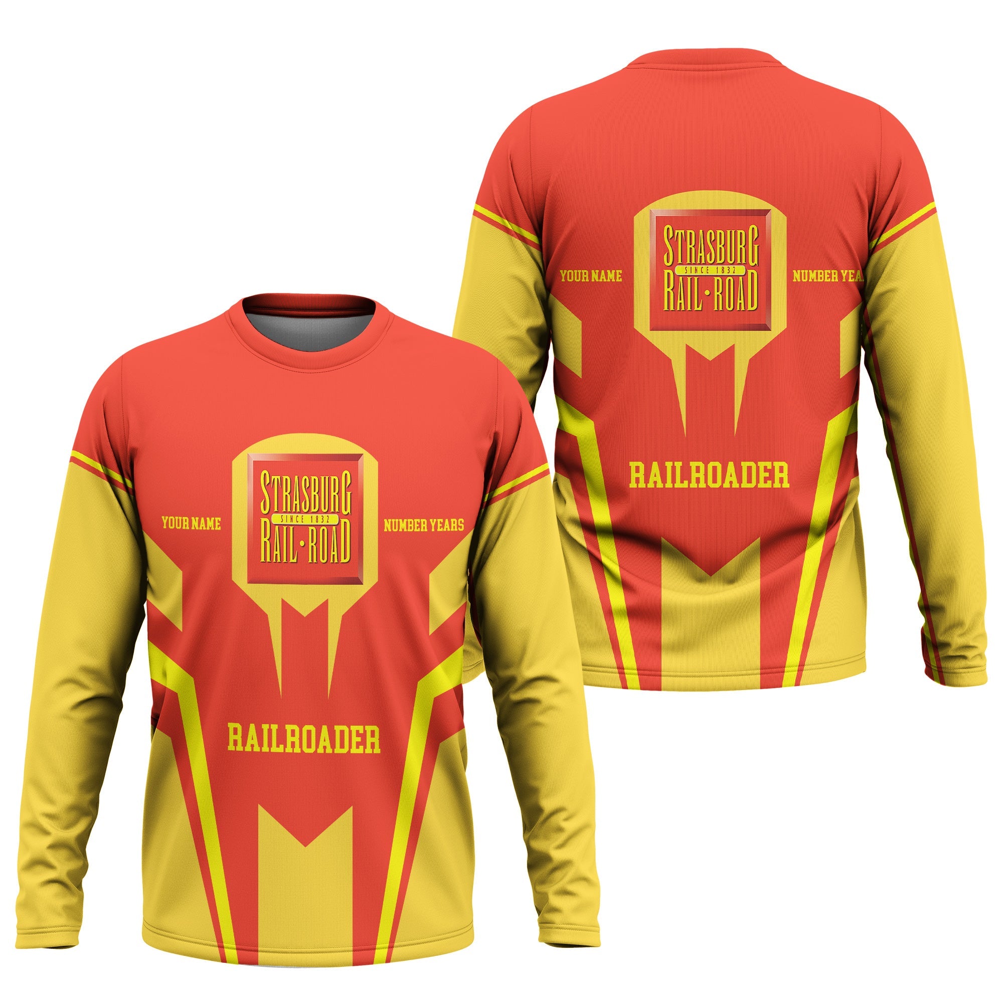 Railspirit Personalized Strasburg Railroad Long Sleeve Shirt Custom Year Railroader Shirt Gift Idea For Train Lover