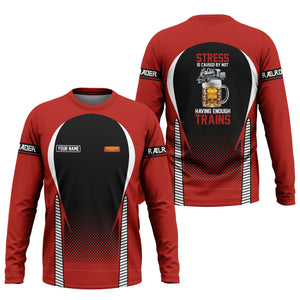 Railspirit Personalized Chicago South Shore and South Bend Railroad Long Sleeve Shirt Train Long Sleeve Shirt Gift Idea For Train Lover