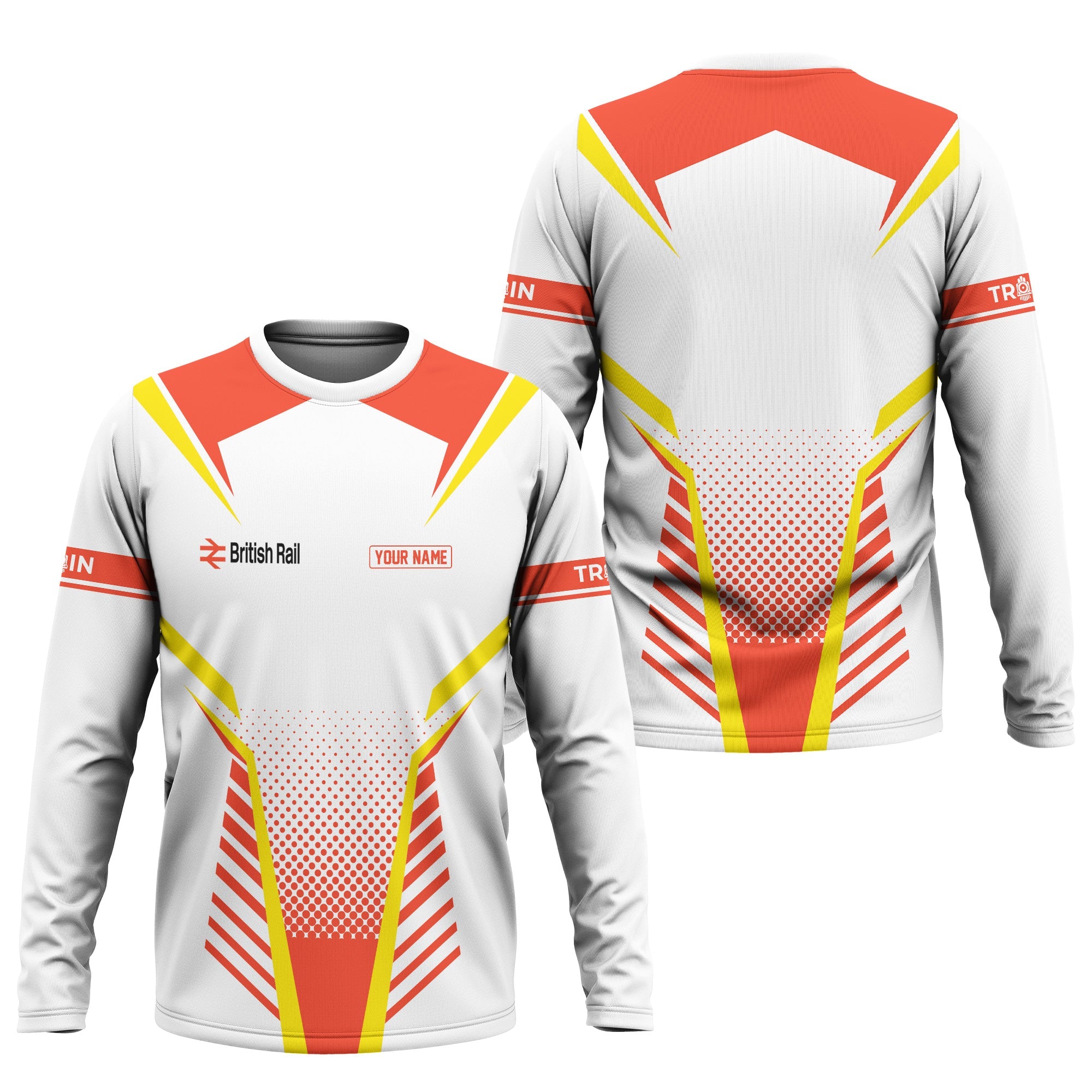 Railspirit Personalized Bristish Railway Long Sleeve Shirt Unisex Train Shirt All Over Print