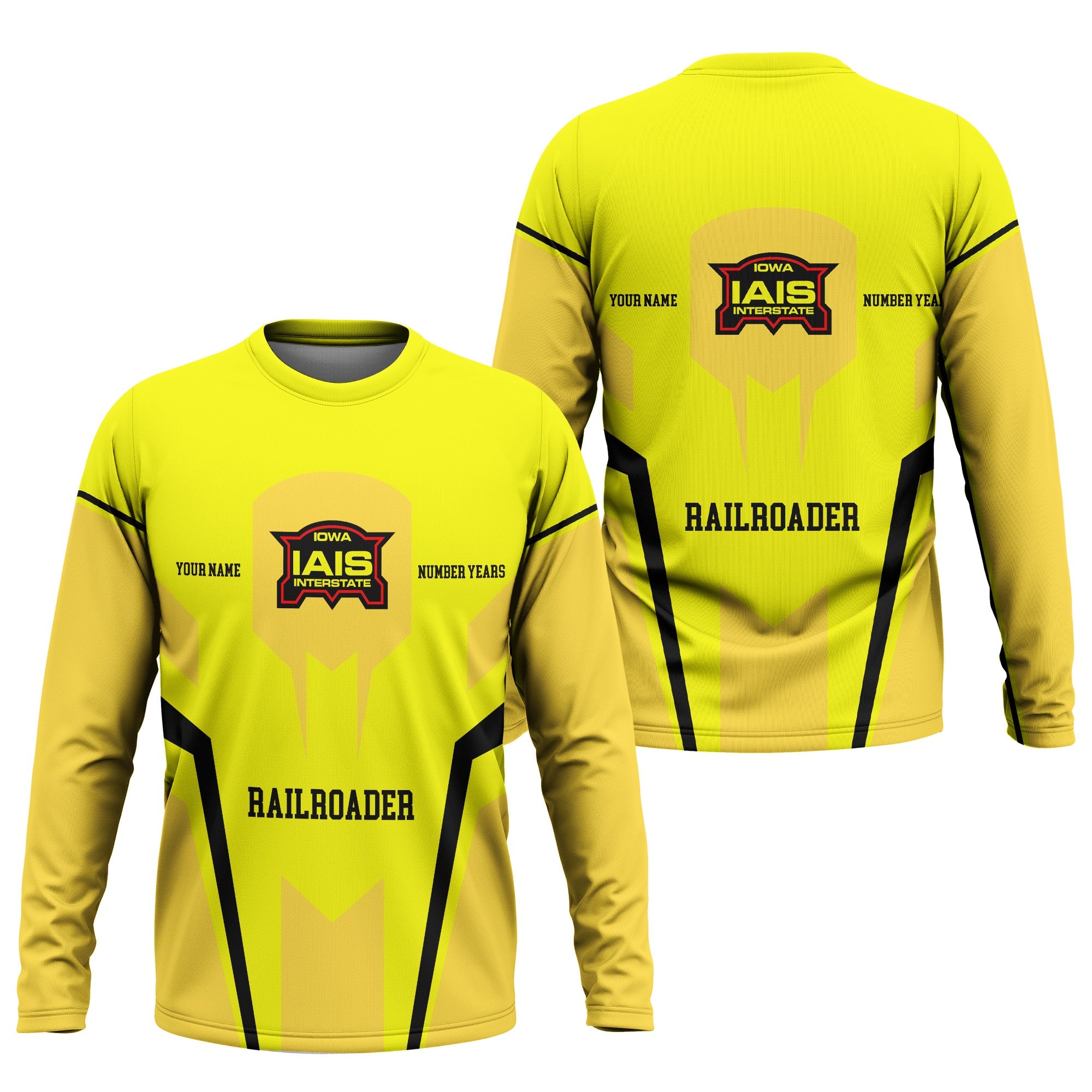 Railspirit Personalized Iowa Interstate Railroad Long Sleeve Shirt Custom Year Railroader IAIS Shirt Gift Idea For Train Lover