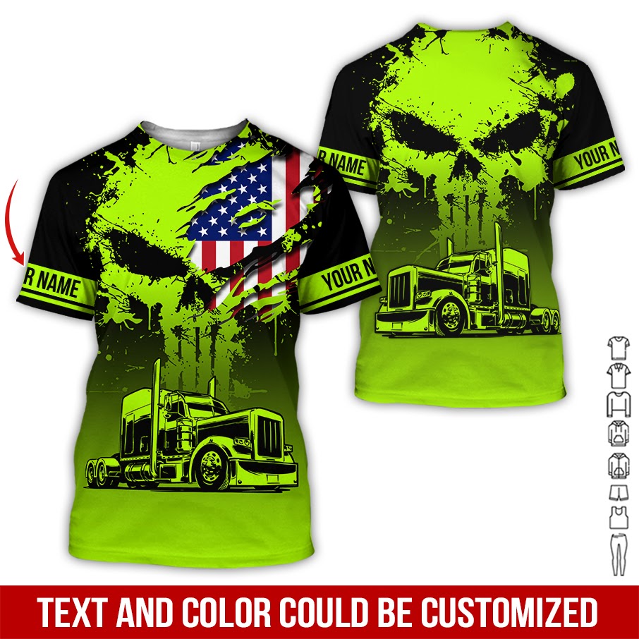 Customized Text Semi Truck Uniform Clothes, Personalized Truck Driver Gear