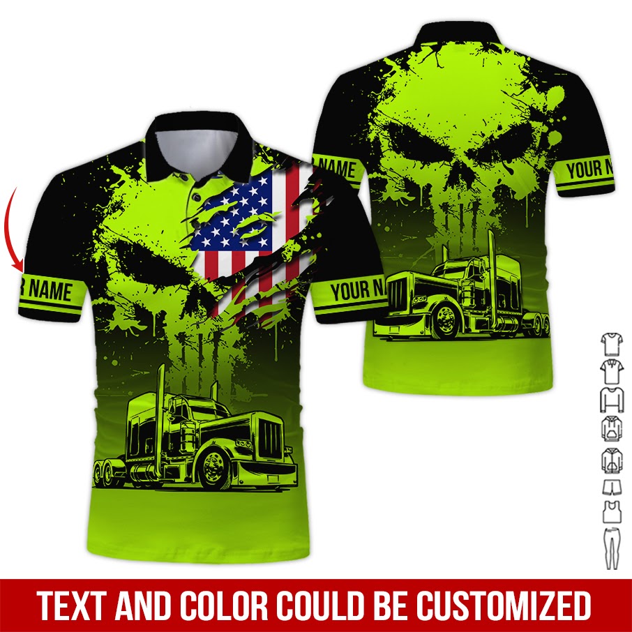 Customized Text Semi Truck Uniform Clothes, Personalized Truck Driver Gear