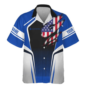 Railspirit Personalized Long Island Railroad Hawaiian Shirt American Eagle Vintage Train Shirt