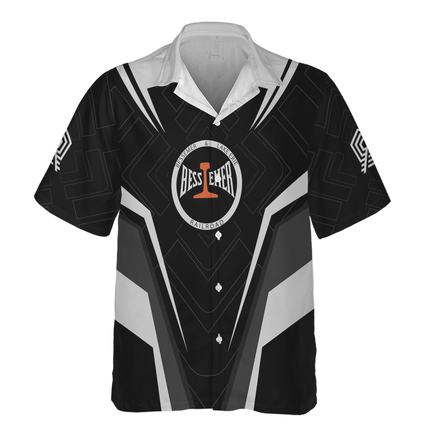 Railspirit Personalized Bessemer And Lake Erie Railroad Hawaiian Shirt Railway Inspired Apparel Train Shirt For Train Lovers