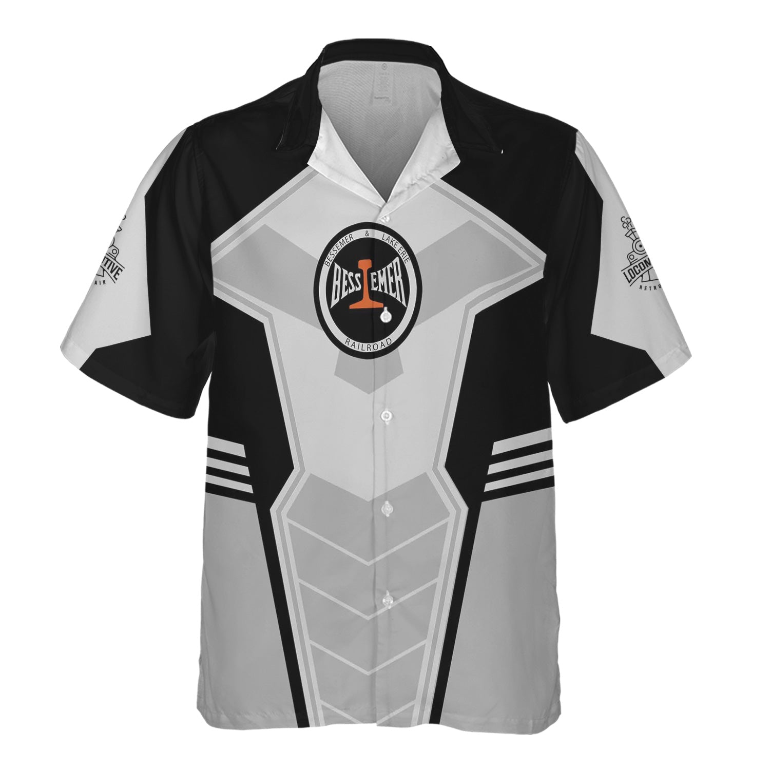 Railspirit Personalized Bessemer And Lake Erie Railroad Hawaiian Shirt Engine-Inspired Style Train Shirt for Railroad Fanatic