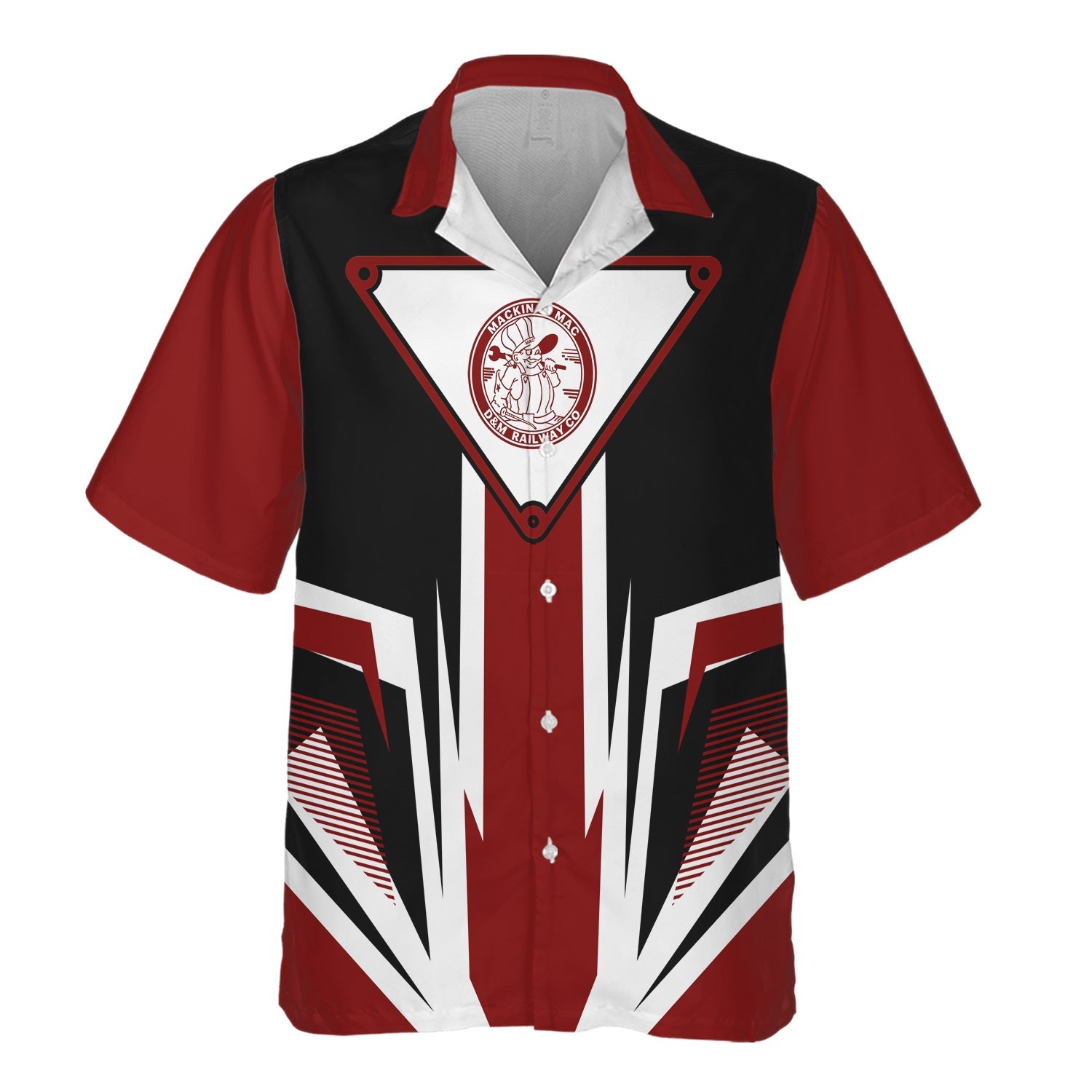 Railspirit Detroit & Mackinac Railroad Hawaiian Shirt Bold Graphic Style All Over Printed Shirt