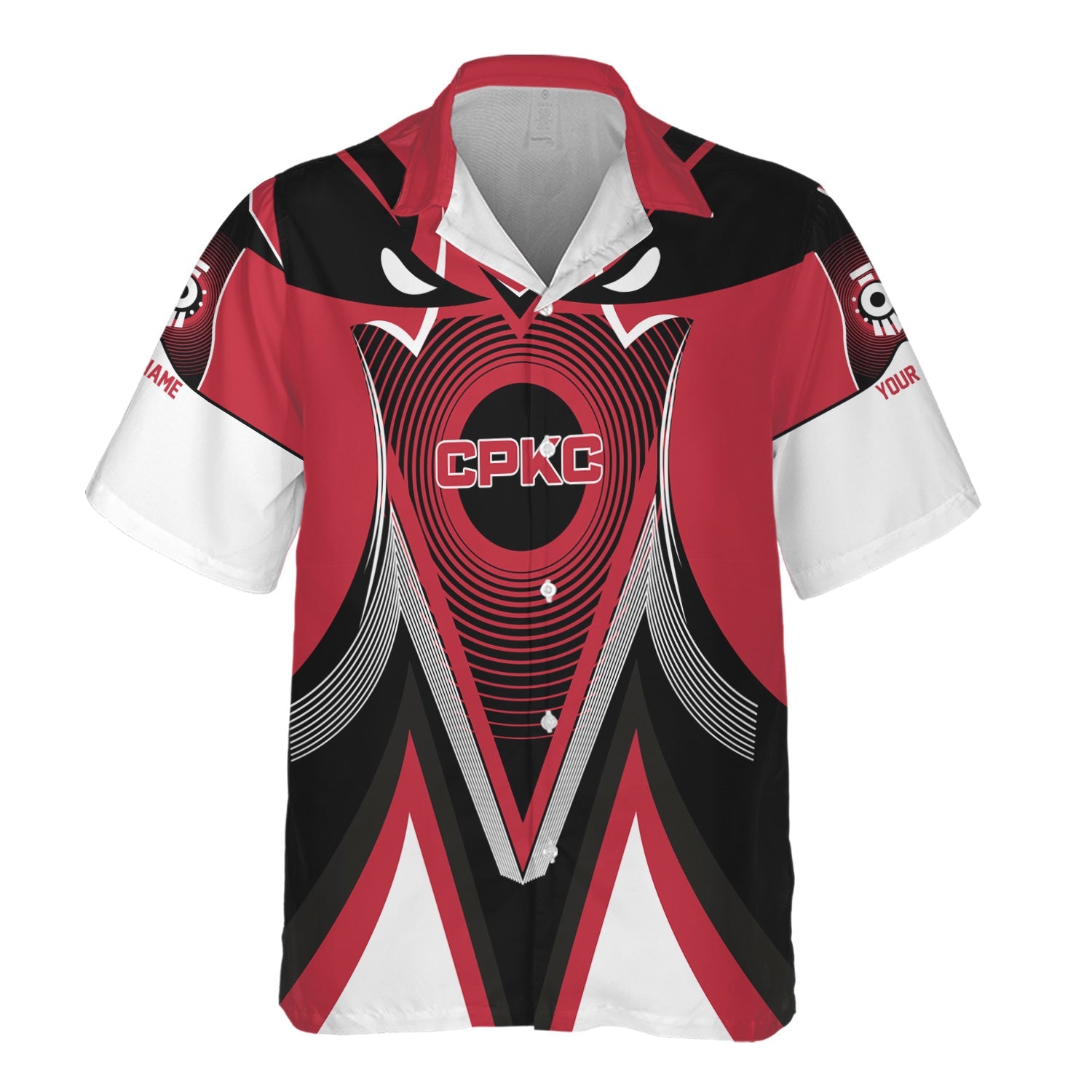 Railspirit Personalized Canadian Pacific Kansas City Hawaiian Shirt Vibrant Graphic Pattern CPKC Shirt For Train Enthusiasts