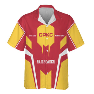 Railspirit Personalized Canadian Pacific Kansas City Hawaiian Shirt Custom Year Railroader CPKC Shirt Gift Idea For Train Lover