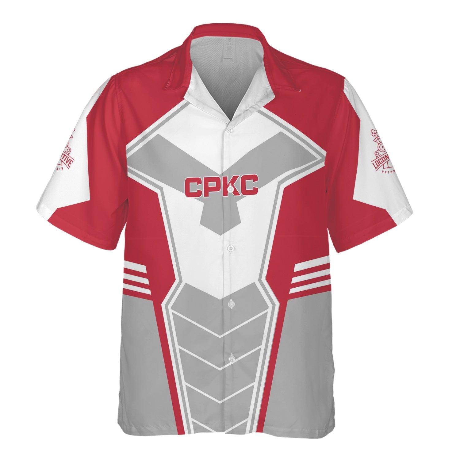 Railspirit Personalized Canadian Pacific Kansas City Hawaiian Shirt Engine-Inspired Style CPKC Train Shirt for Railroad Fanatic