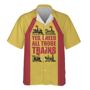 Railspirit Custom Name Florida East Coast Railway Hawaiian Shirt Yes I Need All Those Train Printed Shirt