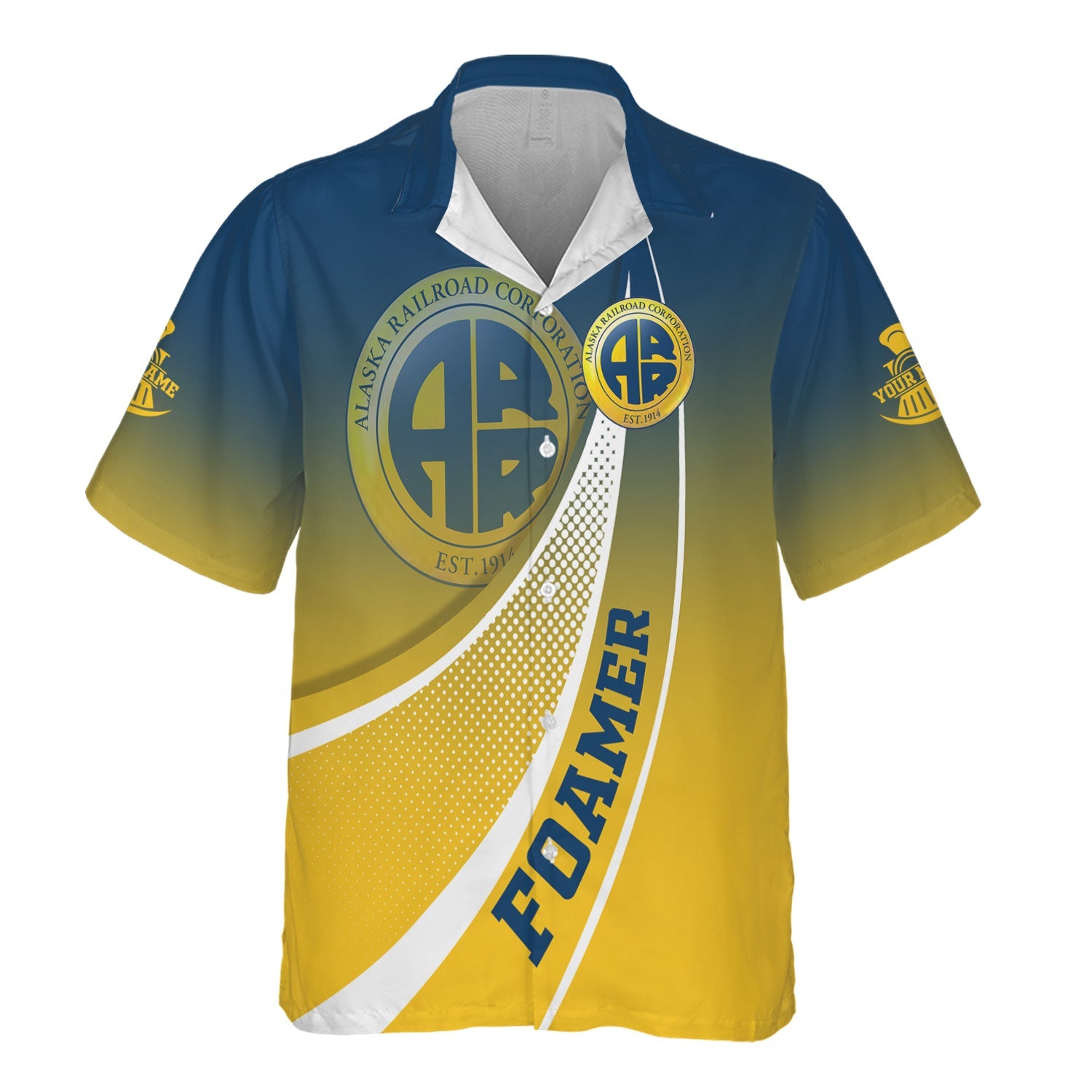 Railspirit Personalized Alaska Railroad Hawaiian Shirt Railway-Themed Style Shirt Gift Idea For Trainspotter