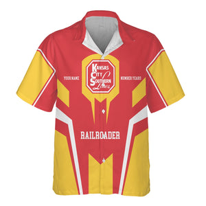 Railspirit Personalized Kansas City Southern Hawaiian Shirt Custom Year Railroader Shirt Gift Idea For Train Lover