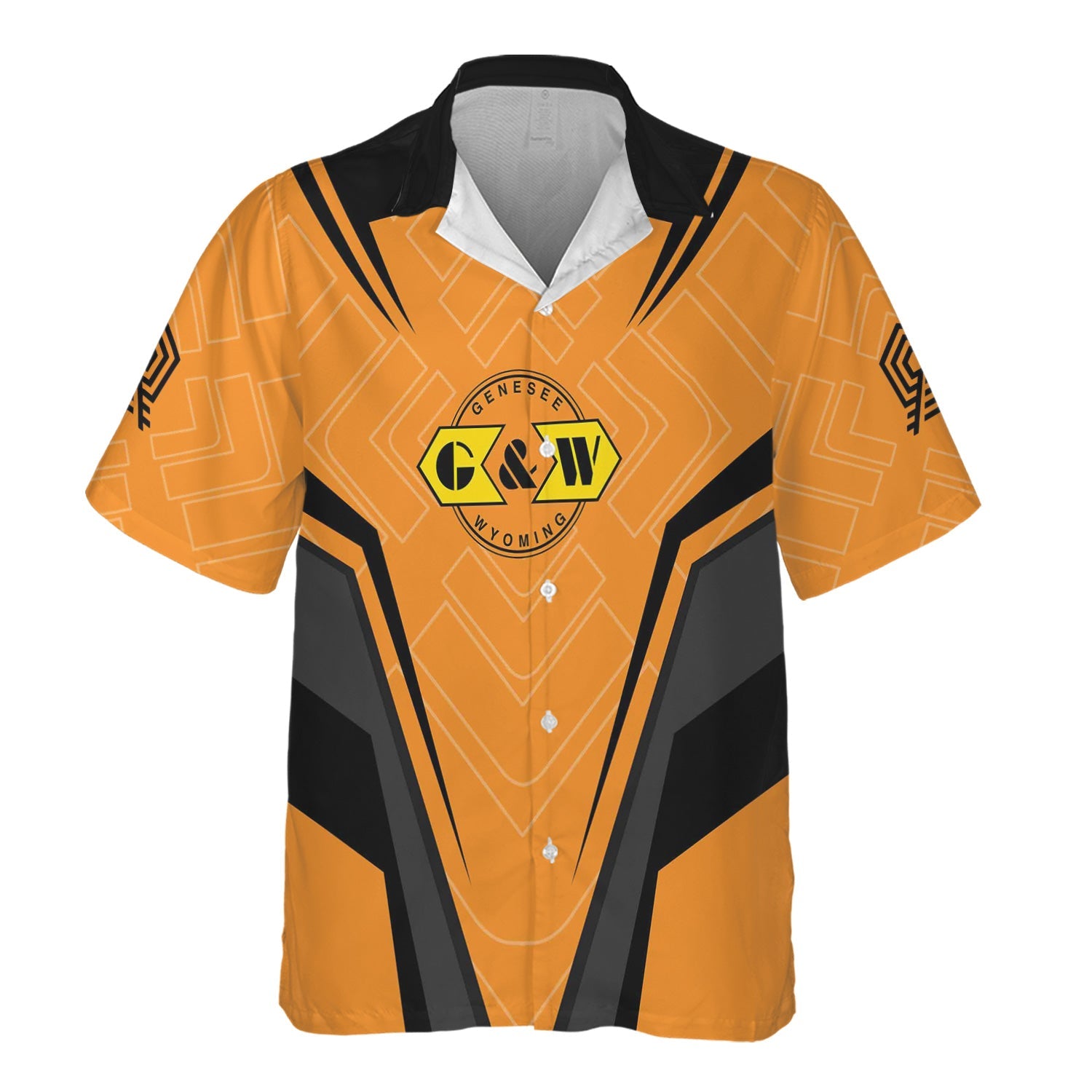 Railspirit Personalized Genesee & Wyoming Inc. Railroad Hawaiian Shirt Railway Inspired Apparel Train Shirt For Train Lovers