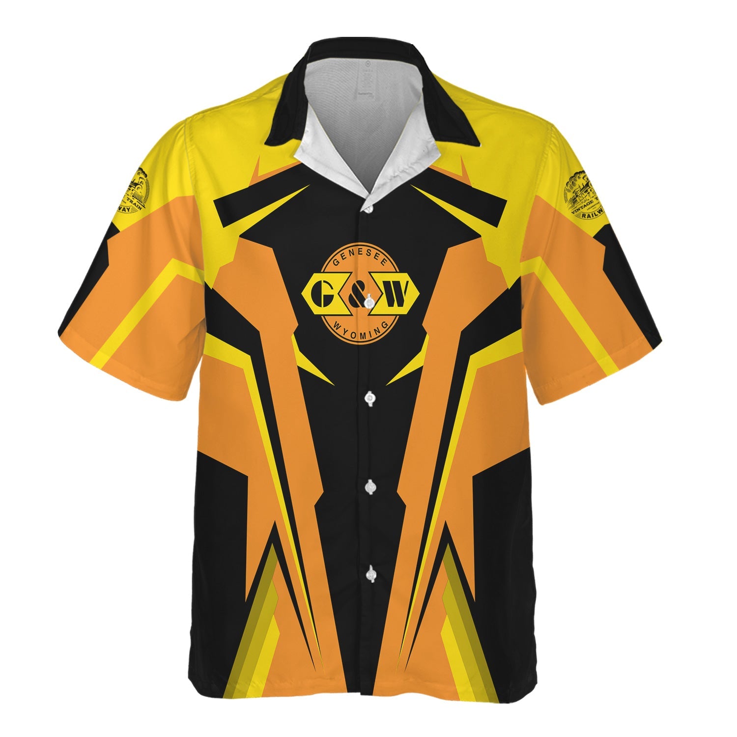 Railspirit Personalized Genesee & Wyoming Inc. Railroad Hawaiian Shirt Strong Line Style Train Unisex Shirt All Over Print