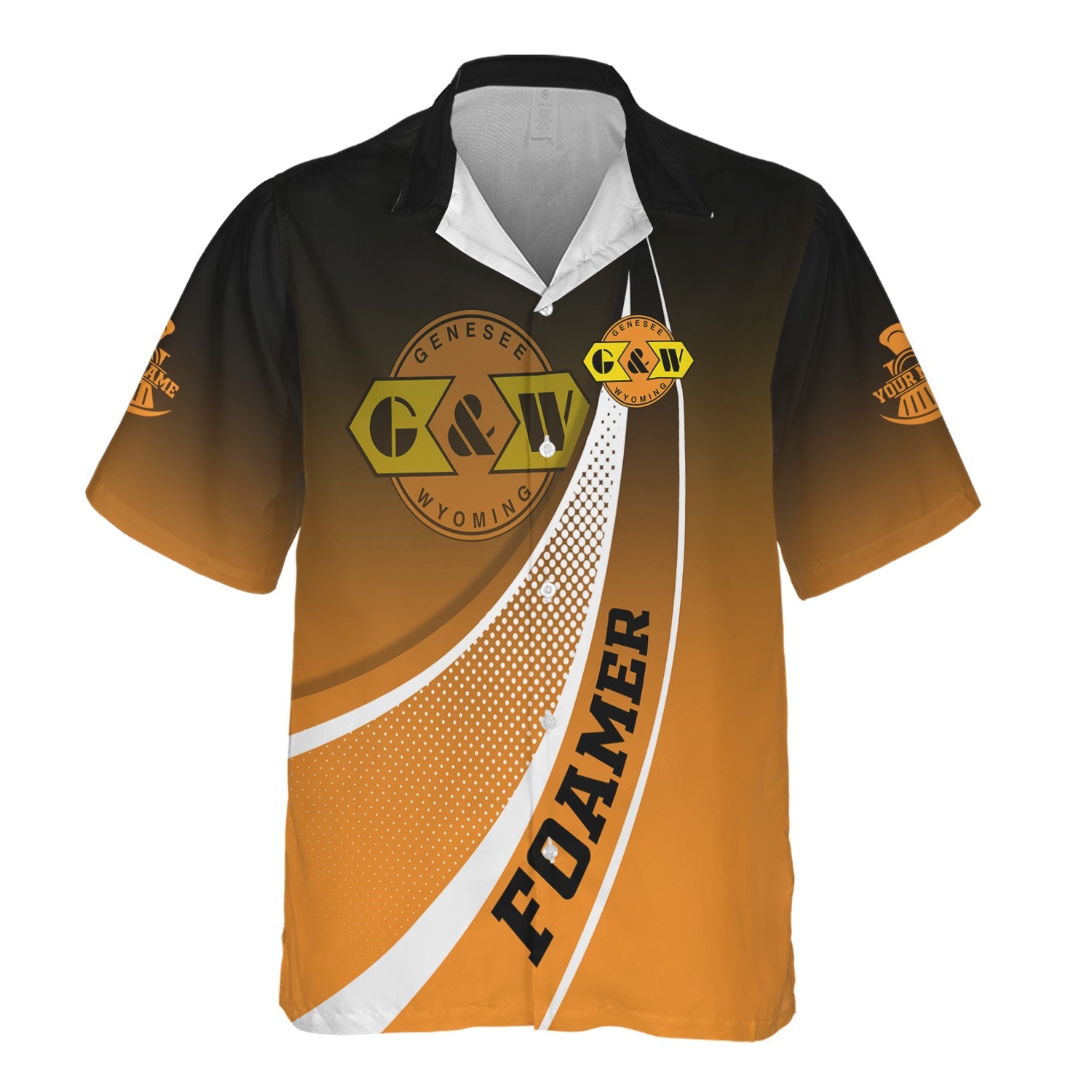 Railspirit Personalized Genesee & Wyoming Inc. Railroad Hawaiian Shirt Railway-Themed Style Shirt Gift Idea For Trainspotter