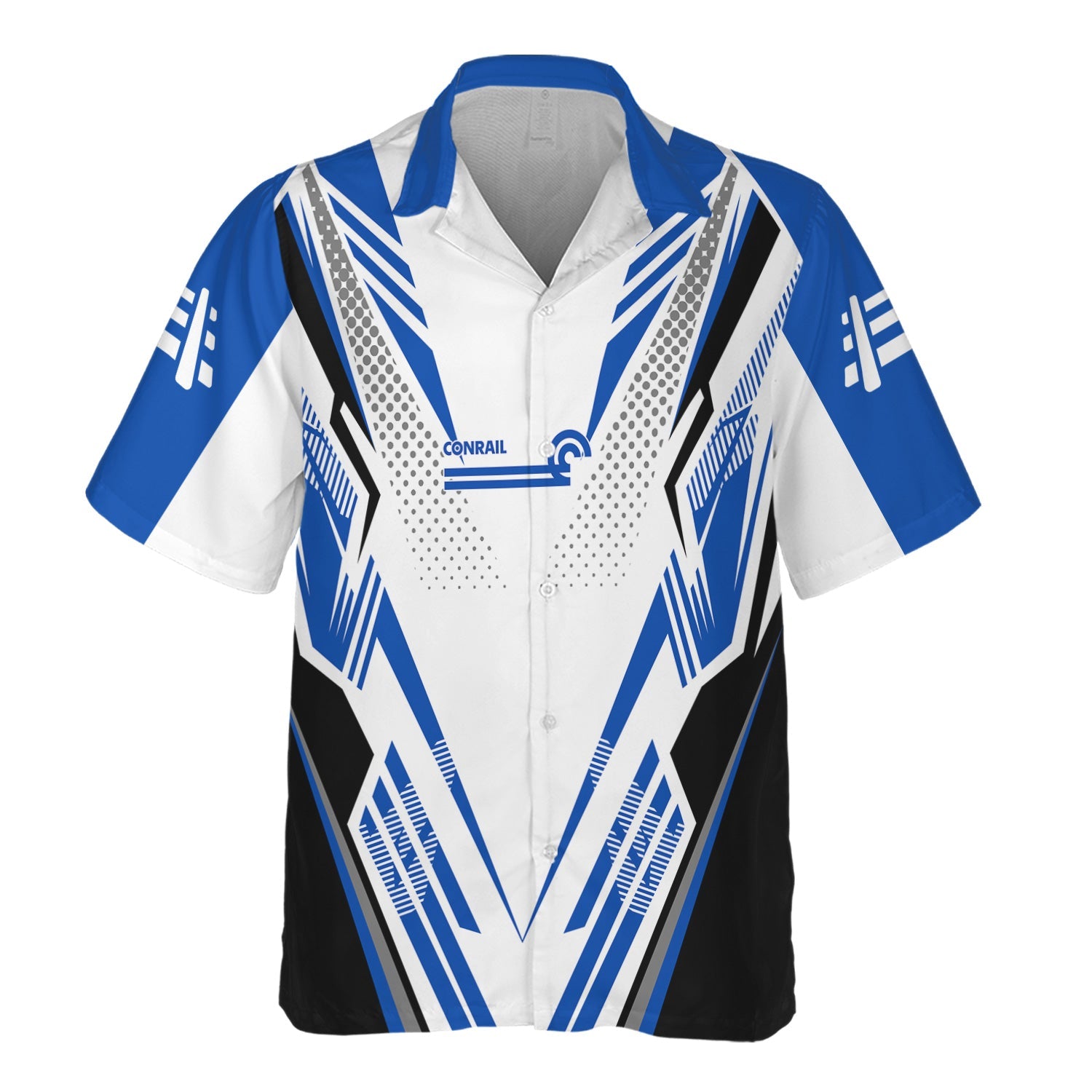 Railspirit Personalized Conrail Railroad Hawaiian Shirt Railroad Tribute Design Train Shirt for Train Lovers