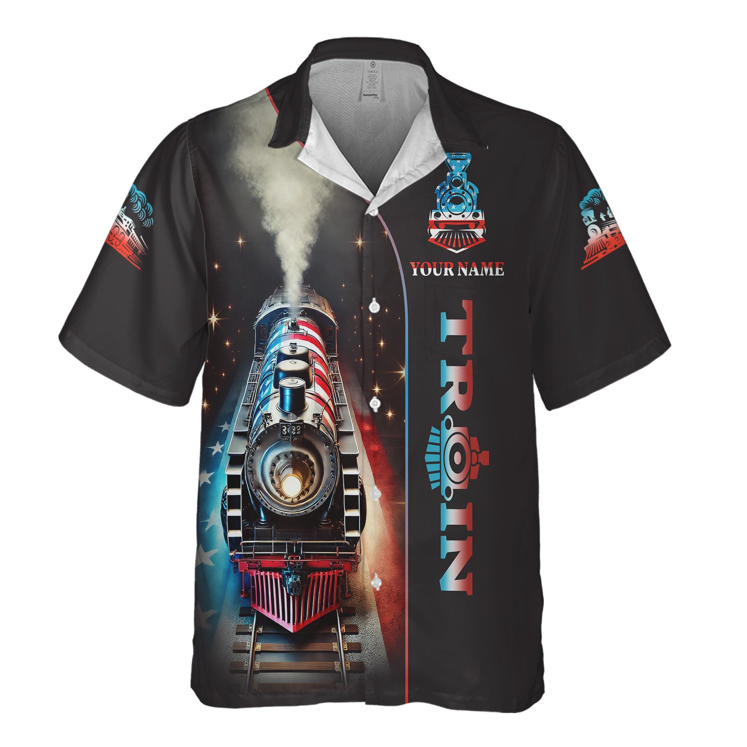 Railspirit Personalized Locomotive Power Hawaiian Shirt ��� Perfect for Train Lovers