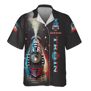 Railspirit Personalized Locomotive Power Hawaiian Shirt ��� Perfect for Train Lovers