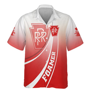 Railspirit Personalized Pennsylvania Railroad Hawaiian Shirt Railway-Themed Style Shirt Gift Idea For Trainspotter