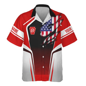 Railspirit Personalized Pennsylvania Railroad Hawaiian Shirt American Eagle Vintage Train Shirt