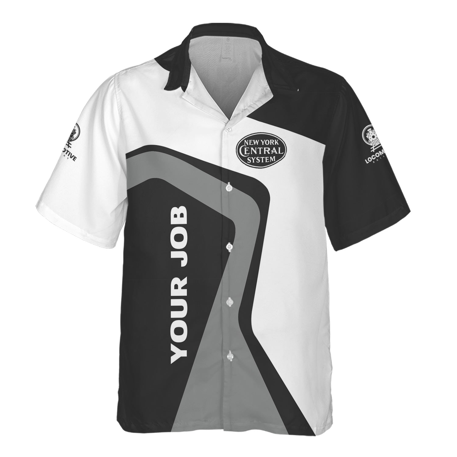 Railspirit Personalized New York Central Railroad Hawaiian Shirt Unique Design with Custom Job Position Train Shirt