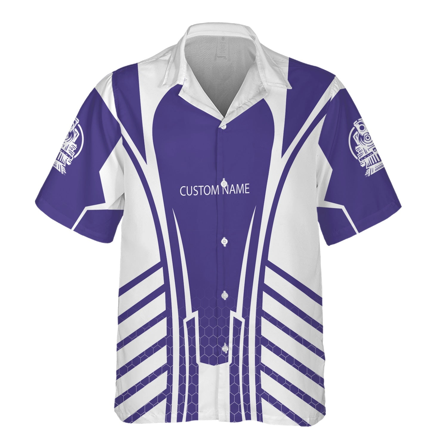 Railspirit Personalized Southern Pacific Railroad Hawaiian Shirt Striped Railroad Style Train Shirt All Over Print