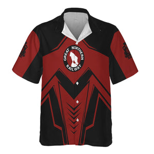 Railspirit Personalized Great Northern Railway Hawaiian Shirt Railway Trainspotter Style GNR Shirt Gift Idea For Foamers