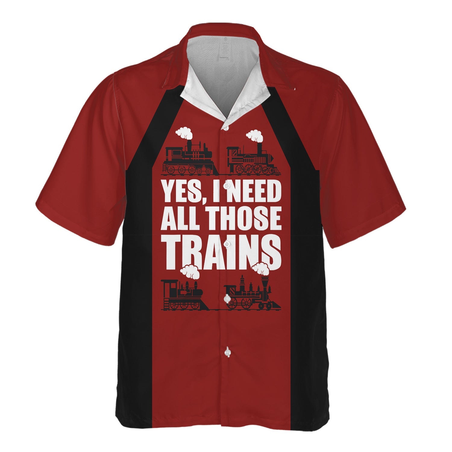Railspirit Custom Name Great Northern Railway Hawaiian Shirt Yes I Need All Those Train GNR Printed Shirt