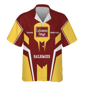 Railspirit Personalized Delaware, Lackawanna and Western Railroad Hawaiian Shirt Custom Year Railroader DL&W Shirt Gift Idea For Train Lover
