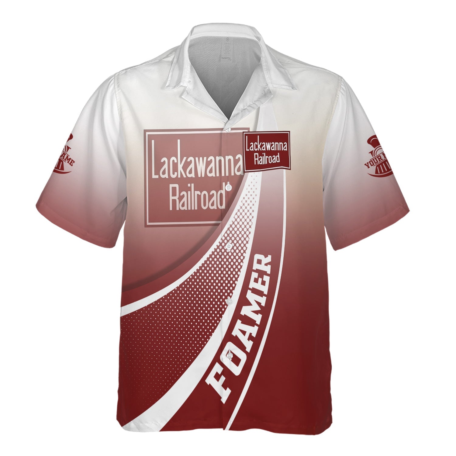 Railspirit Personalized Delaware, Lackawanna and Western Railroad Hawaiian Shirt Railway-Themed Style DL&W Shirt Gift Idea For Trainspotter