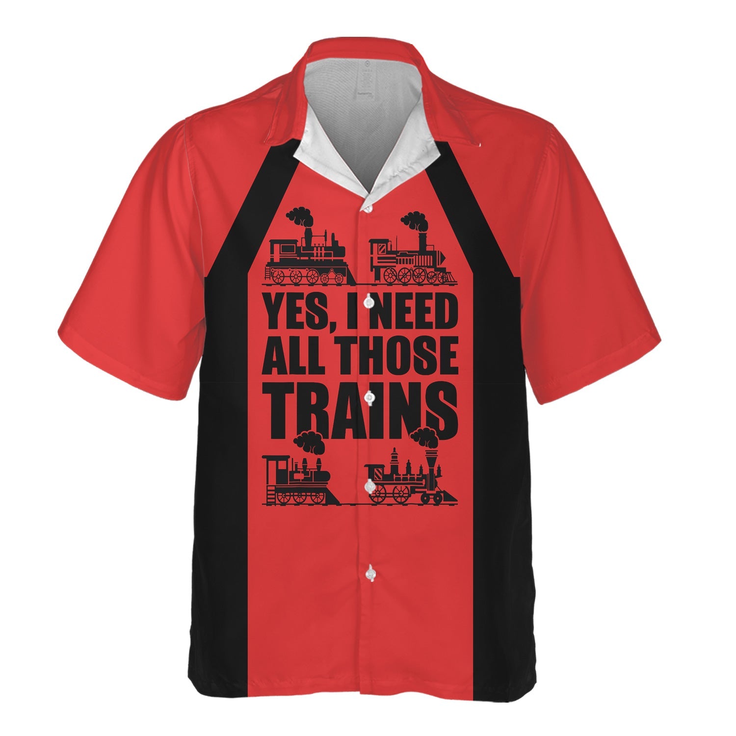 Railspirit Custom Name Seaboard Air Line Railroad Hawaiian Shirt Yes I Need All Those Train Printed Shirt