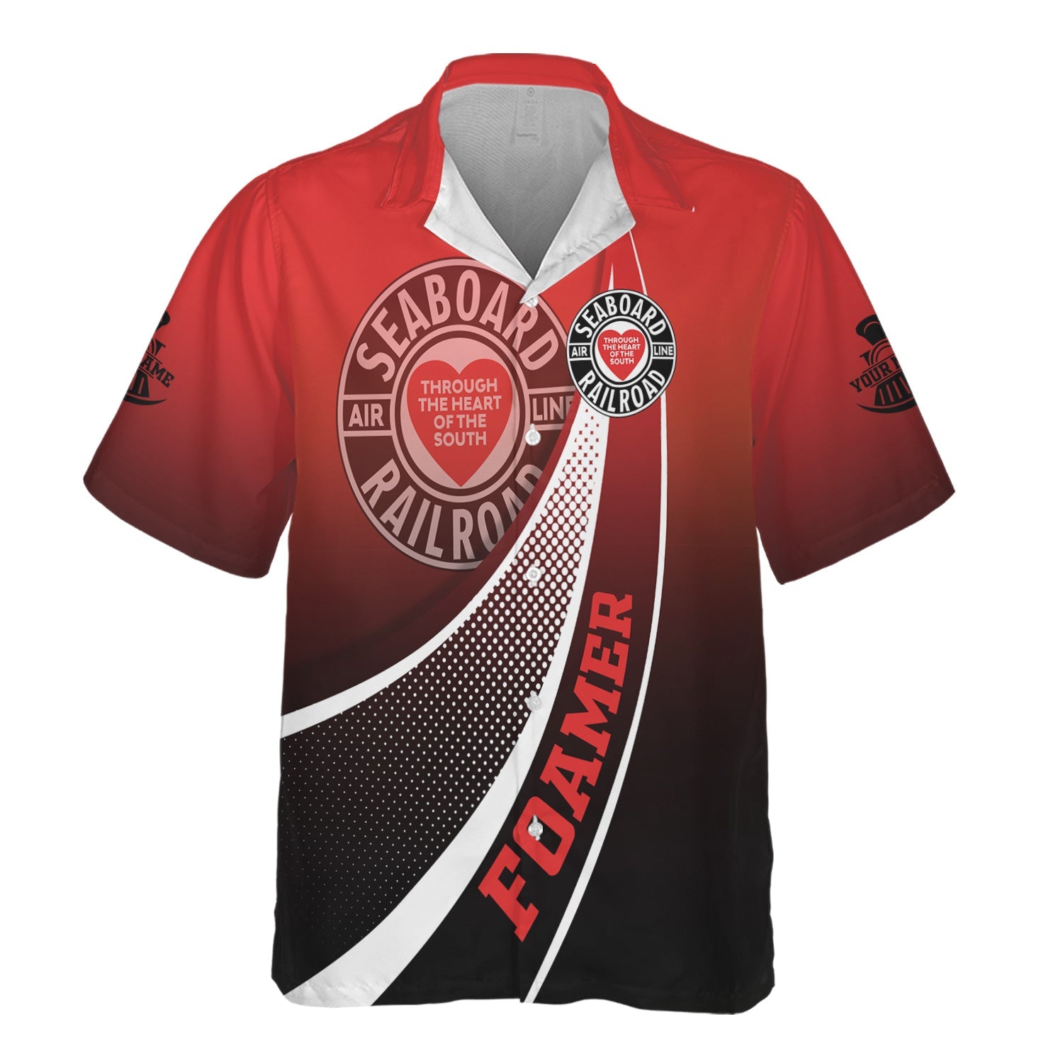 Railspirit Personalized Seaboard Air Line Railroad Hawaiian Shirt Railway-Themed Style Shirt Gift Idea For Trainspotter