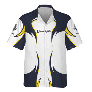 Railspirit Personalized Chessie System Railroad Hawaiian Shirt Distinctive Flame Style Shirt For Steam Engine Addict