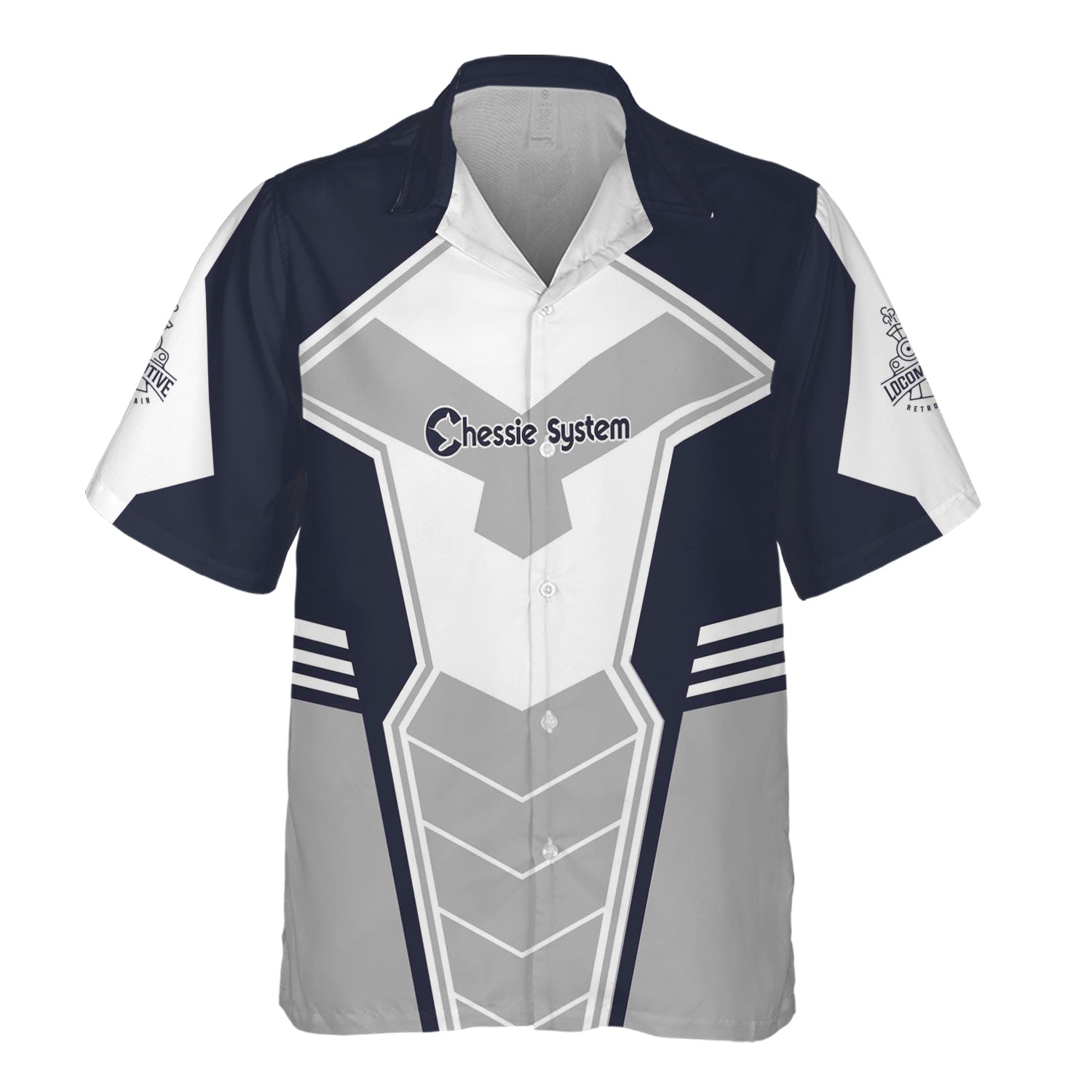 Railspirit Personalized Chessie System Railroad Hawaiian Shirt Engine-Inspired Style Train Shirt for Railroad Fanatic