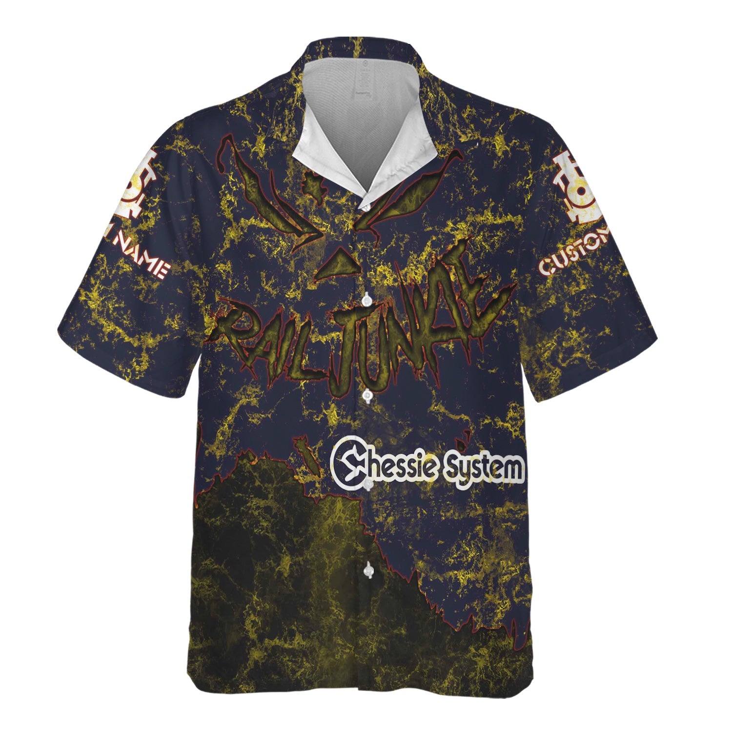 Railspirit Personalized Chessie System Railroad Hawaiian Shirt Torn Graphic Style Train Shirt For Rail Junkie