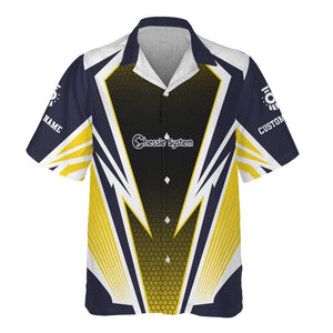 Railspirit Personalized Chessie System Railroad Hawaiian Shirt Lightning Graphic Style Shirt Gift Idea For Train Lover