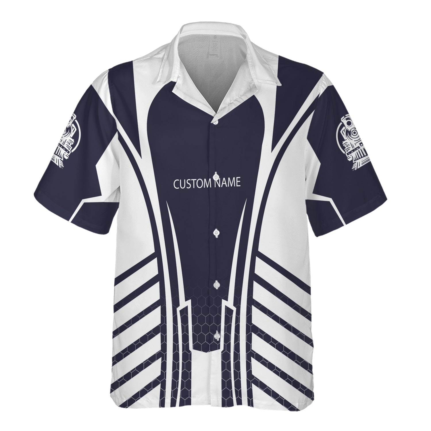 Railspirit Personalized Chessie System Railroad Hawaiian Shirt Striped Railroad Style Train Shirt All Over Print