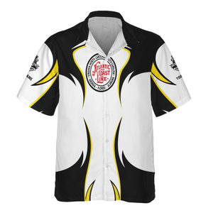 Railspirit Personalized Atlantic Coast Line Railroad Hawaiian Shirt Distinctive Flame Style Shirt For Steam Engine Addict