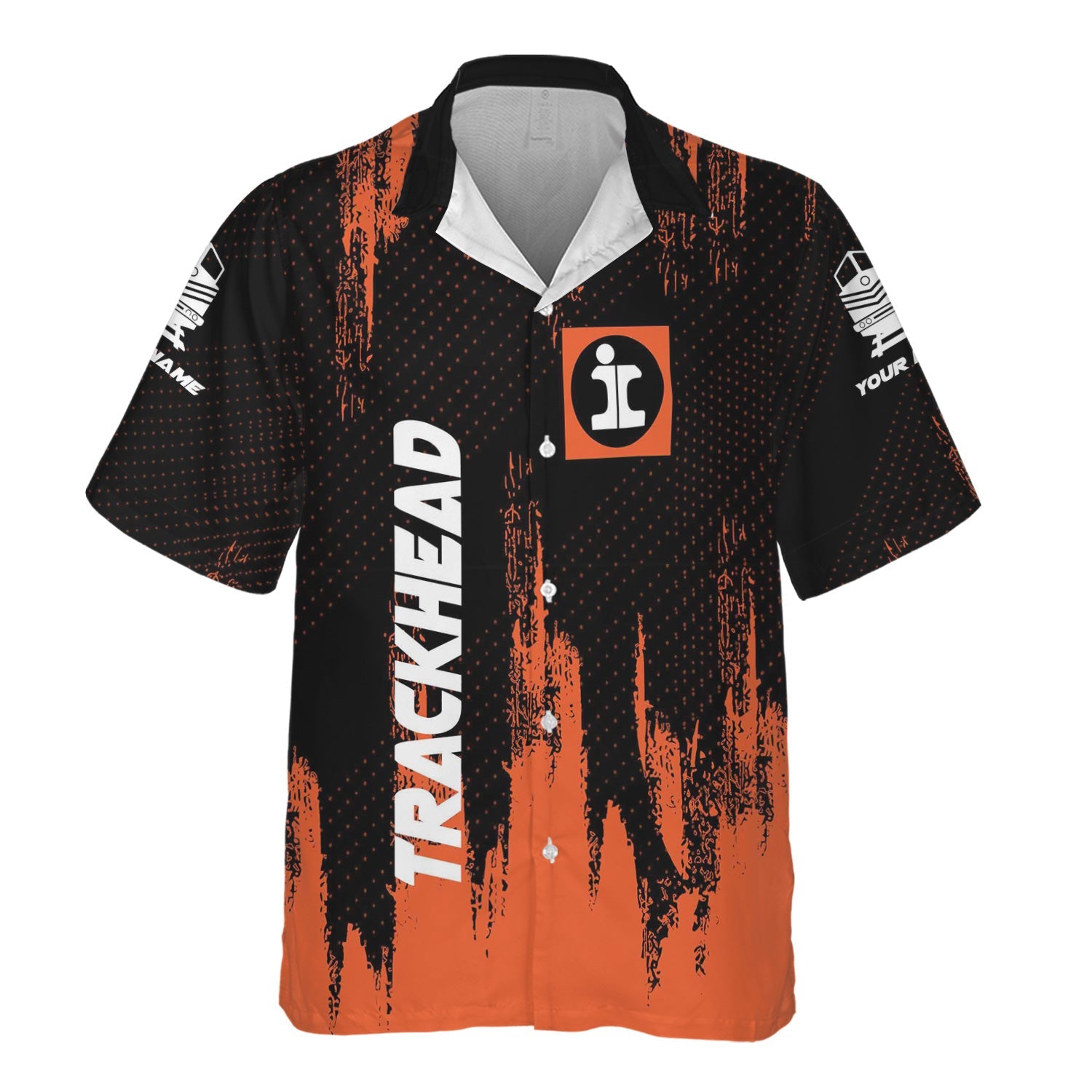 Railspirit Personalized Illinois Central Railroad Hawaiian Shirt Paint Impact Design Train Shirt for Trackhead