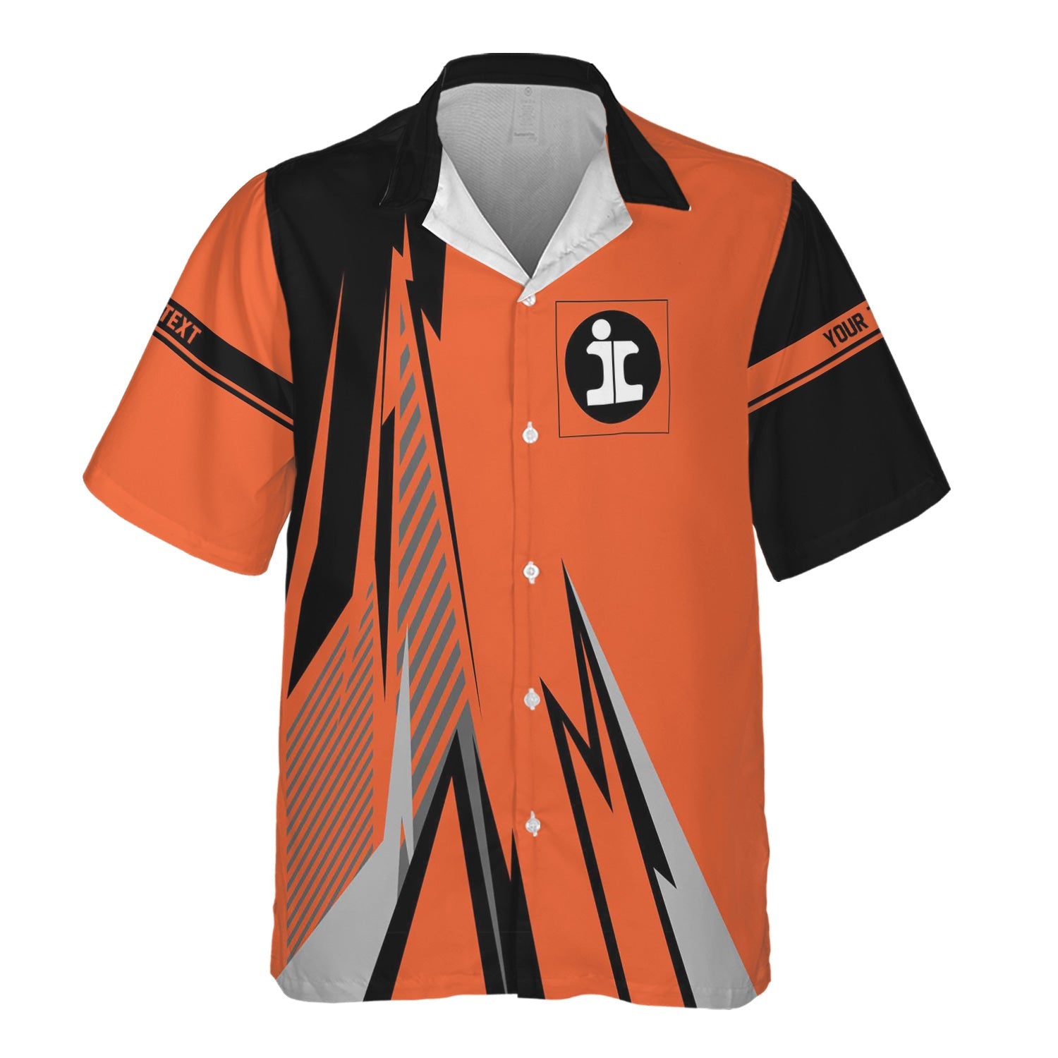 Railspirit Personalized Illinois Central Railroad Hawaiian Shirt Lightning-Inspired Railway Style Shirt For Train Lovers