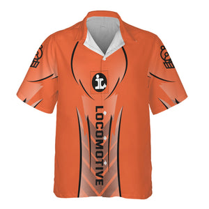 Railspirit Personalized Illinois Central Railroad Hawaiian Shirt Striking Line Style Train Shirt For Locomotive Lovers