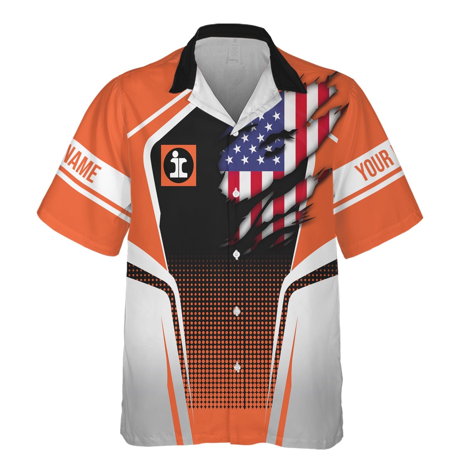 Railspirit Personalized Illinois Central Railroad Hawaiian Shirt American Eagle Vintage Train Shirt