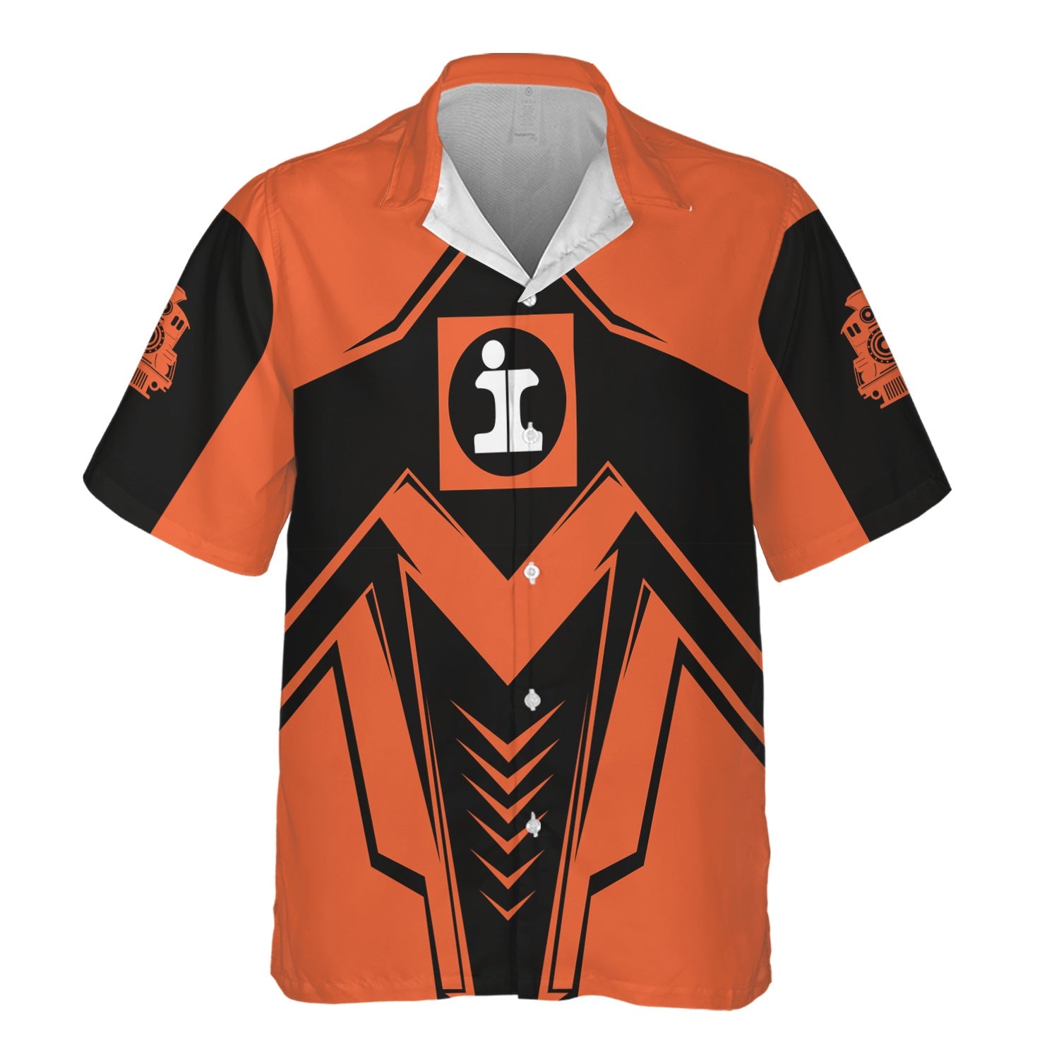 Railspirit Personalized Illinois Central Railroad Hawaiian Shirt Railway Trainspotter Style Shirt Gift Idea For Foamers