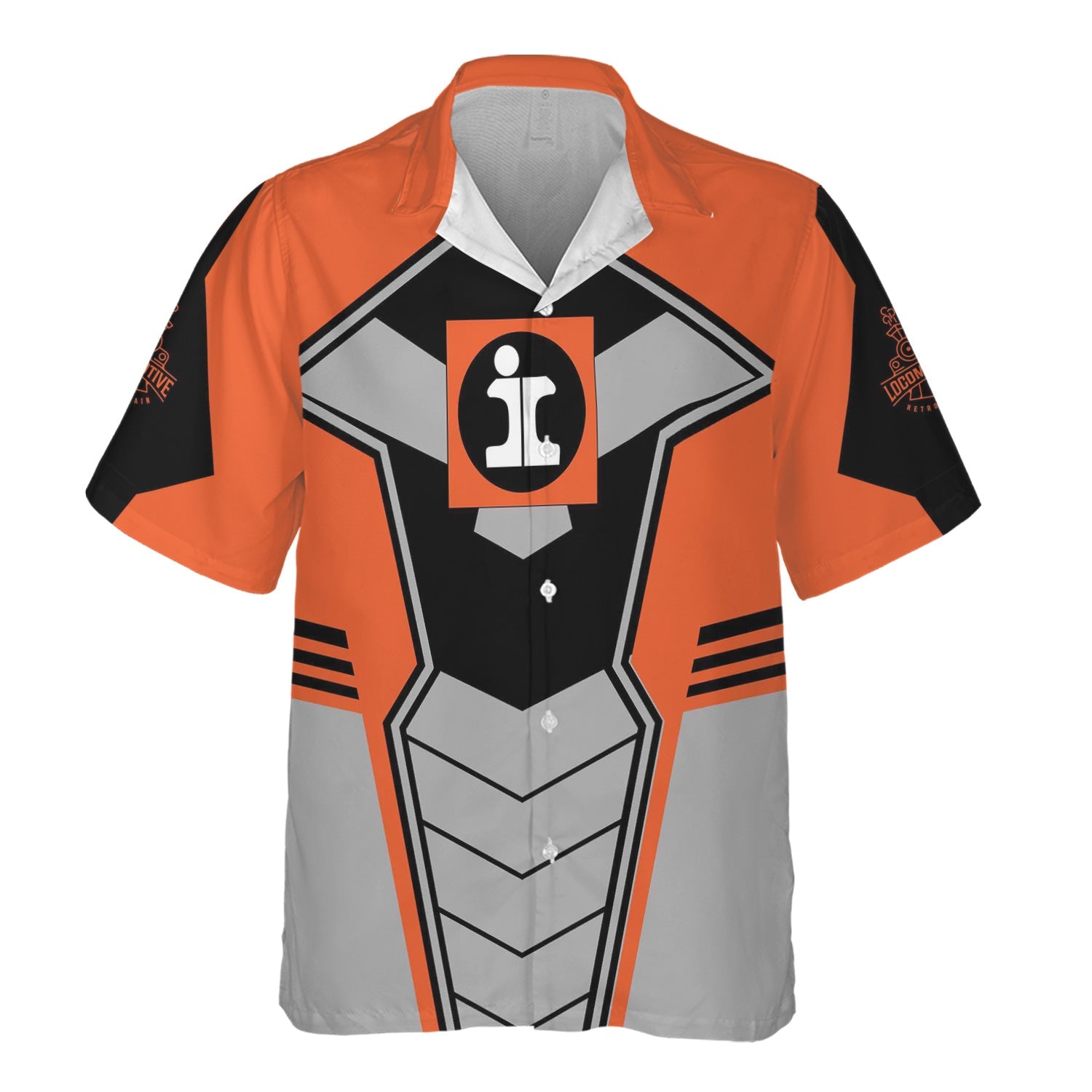 Railspirit Personalized Illinois Central Railroad Hawaiian Shirt Engine-Inspired Style Train Shirt for Railroad Fanatic