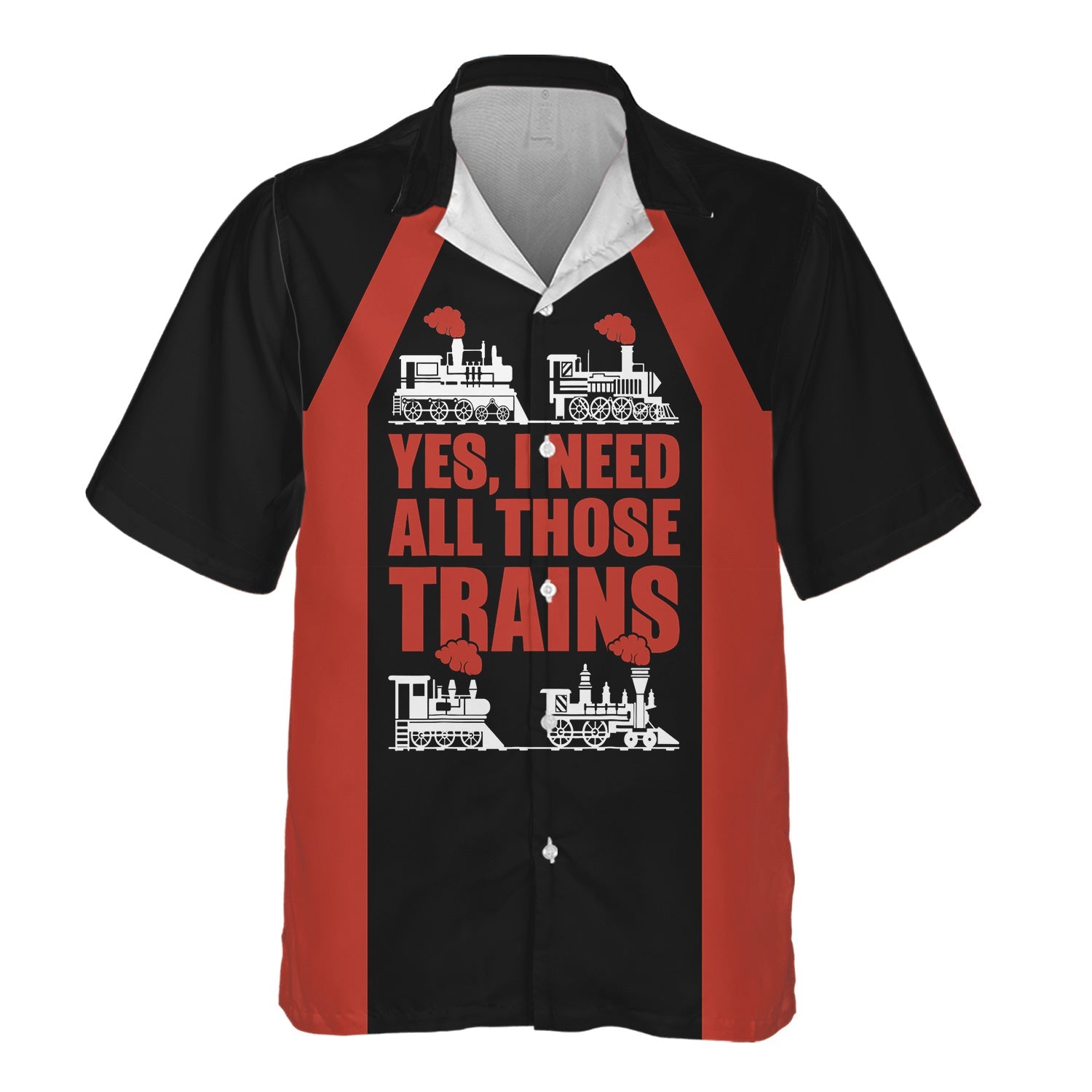 Railspirit Custom Name Chicago and North Western Railway Hawaiian Shirt Yes I Need All Those Train Printed Shirt