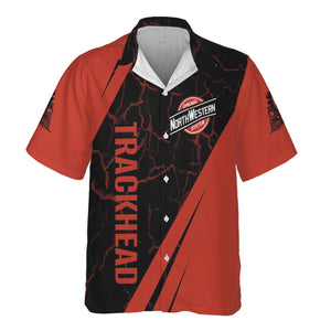 Railspirit Personalized Chicago and North Western Railway Hawaiian Shirt Crackle Texture Style Shirt For Trackhead