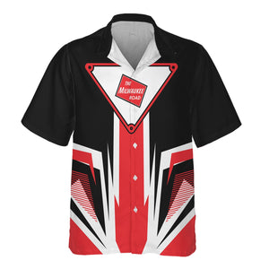 Railspirit Chicago, Milwaukee, St. Paul and Pacific Railroad Hawaiian Shirt Bold Graphic Style Milwaukee Road All Over Printed Shirt