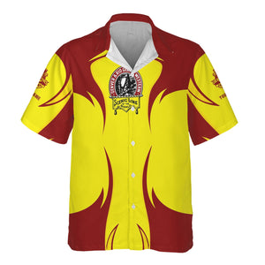 Railspirit Personalized Denver and Rio Grande Western Railroad Hawaiian Shirt Distinctive Flame Style Shirt For Steam Engine Addict